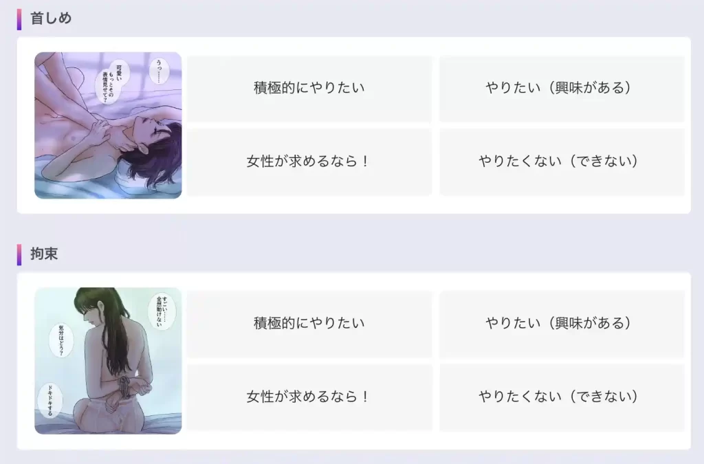 性癖マッチン 性癖一覧