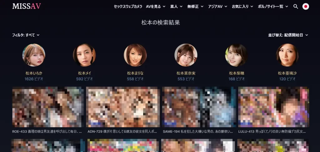 MissAV　女優検索